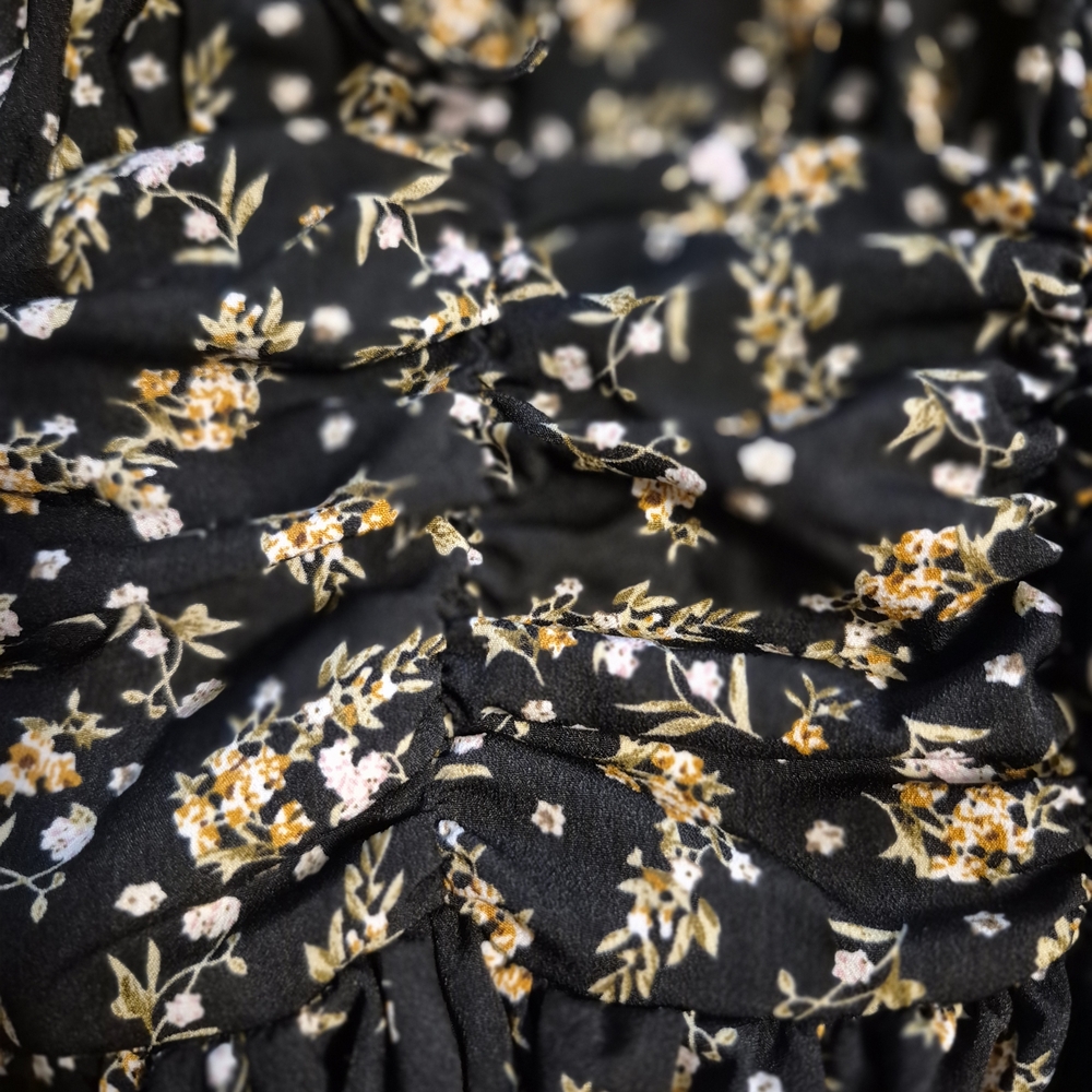 NWT RSQ Black Flowy Cottagecore Floral Dress - Picture 2 of 7